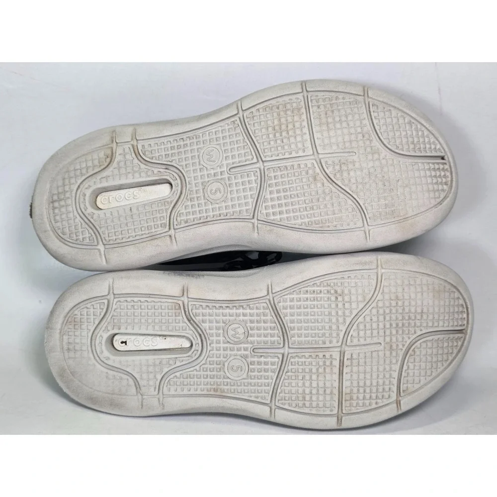 Crocs Inmotion Pacer Women's Sneakers Size 5 Black Gray Lightweight Lace Shoes